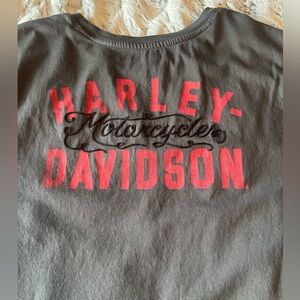 Harley-Davidson tee.
